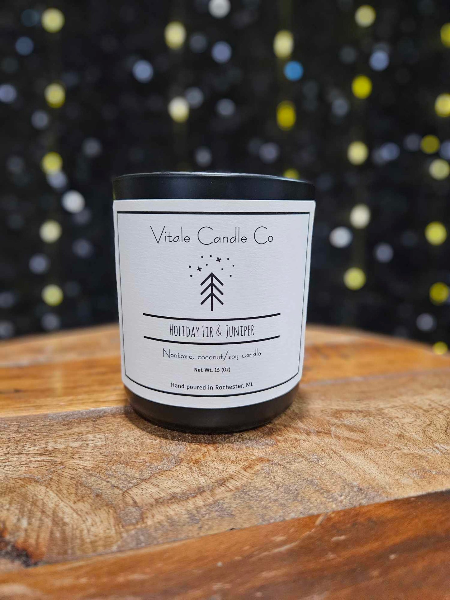 13 oz Black Holiday Vessels