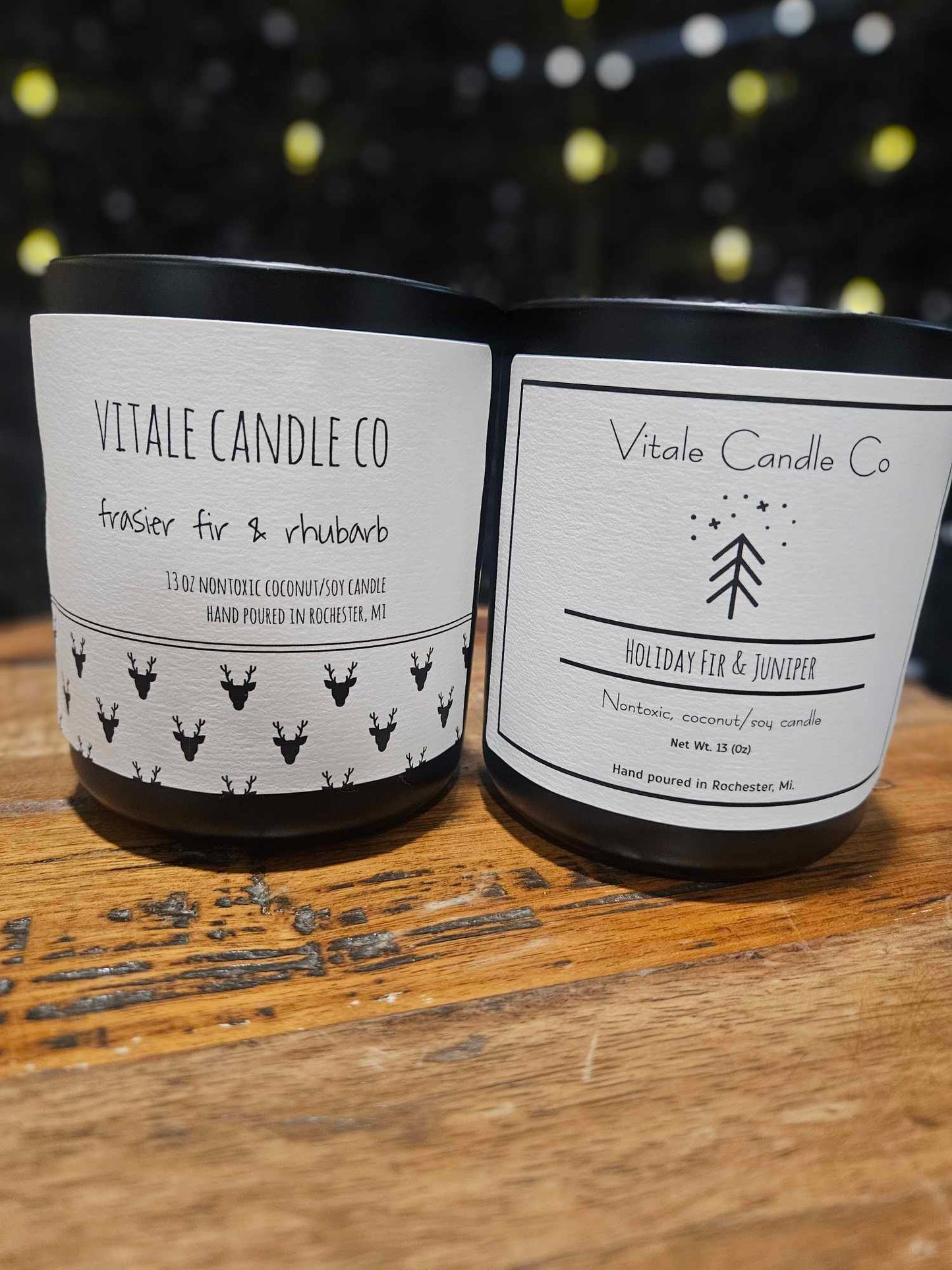 13 oz Black Holiday Vessels